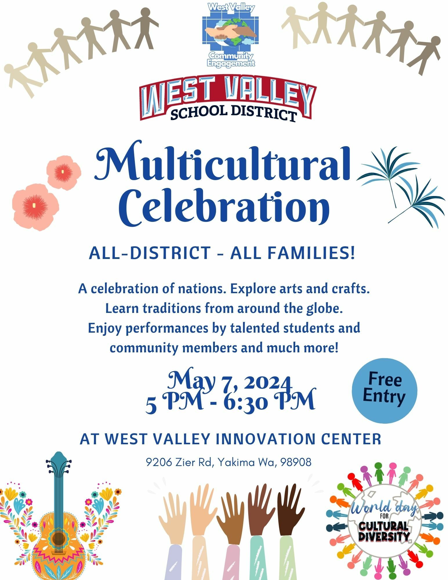 Multicultural Celebration flyer English