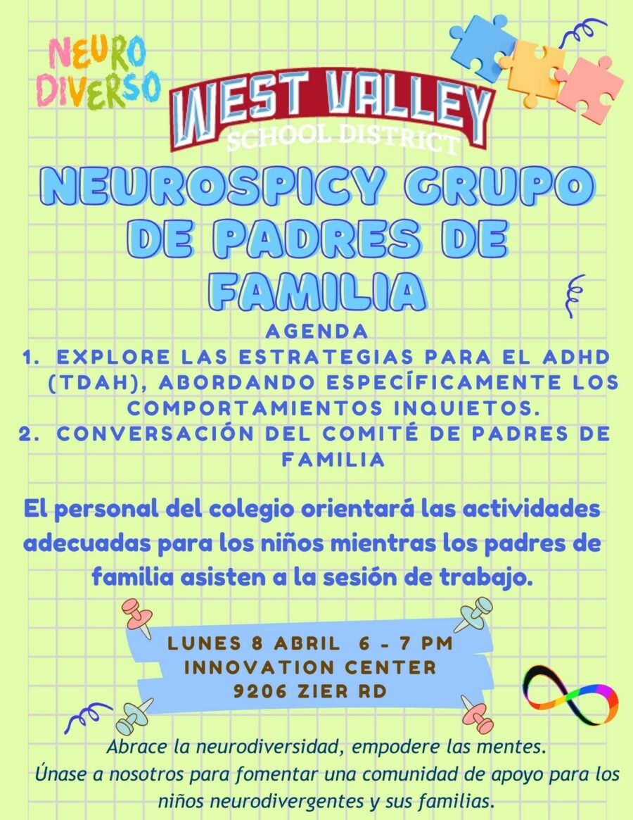 Neurospicy Parent Group Flyer SPANISH